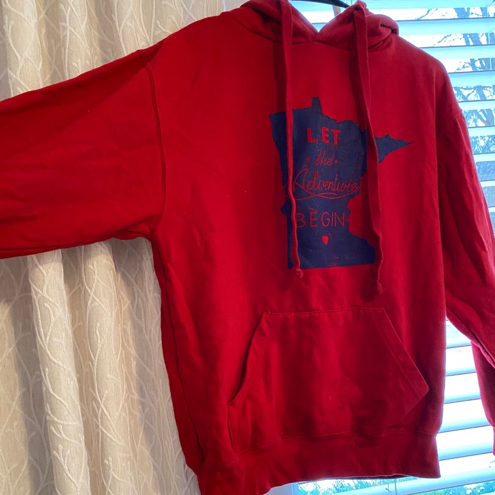 Red Minnesota hoodie